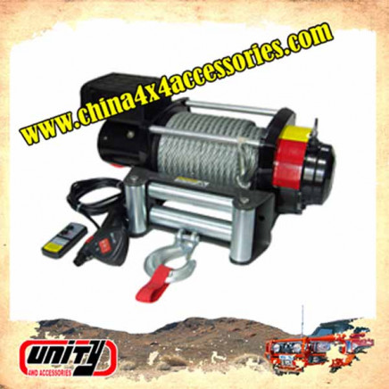 CE 15000lbs Electric Winch with Handle Remote &Wire Control