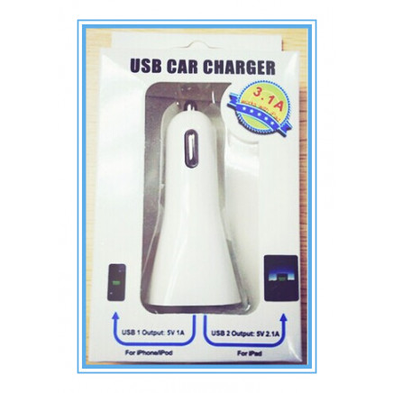 CE Approval 3.1A 2 USB Car Charger