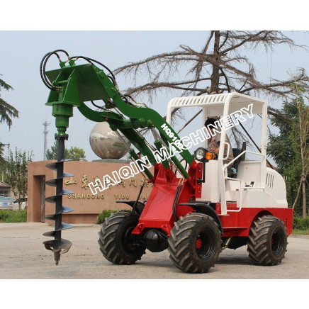 CE Approved Multifunctional Articulated Mini Wheel Loader with Auger