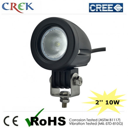 CE, RoHS, IP68 Certification CREE LED Lamp Type 2inch 10W LED Work Lights for Tractor Motorcycle (CK-WC0110A)