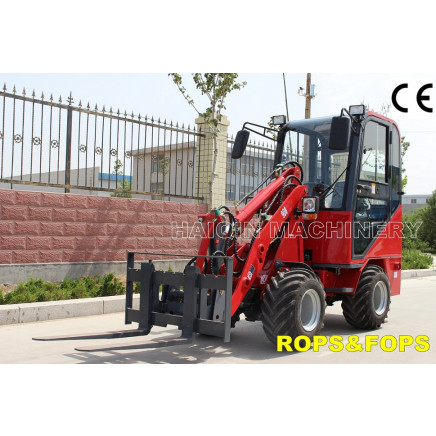CE Small Wheel Loader with Pallet Fork (HQ908)