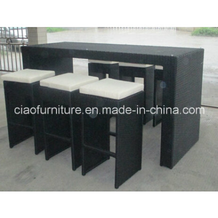 CF917 Outdoor Garden Rattan Bar Table and Chairs Furniture