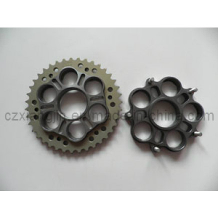 CNC Precision Aluminum Alloy Motorcycle Sprocket with Sprocket Carrier