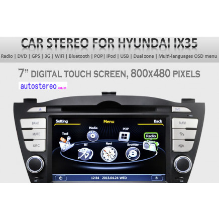 Car GPS Navigation Headunit for Hyundai IX35 Tucson Radio DVD Stereo Satnav Navi Multimedia