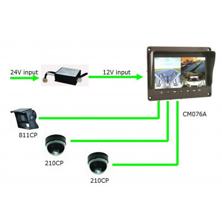 Car Rear View LCD Monitor System Reversing Camera