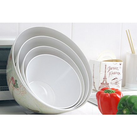Ceramic Appearance Round Salad Bowl (X8911)