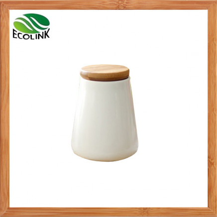 Ceramic Seal Pot / Spice Jar with Bamboo Lid