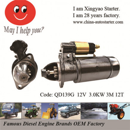 Changchai L30m Engine Starter for Kubota Tractors