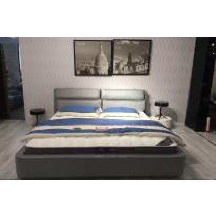 Cheap Modern Leather Double Bedroom Furniture Bed (L882)