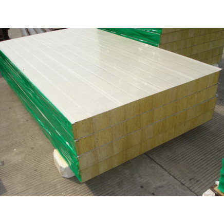 Cheaper/Competitive/Low Price 100mm 0.5mm Steel Thickness Rock Wool Sandwich Panel