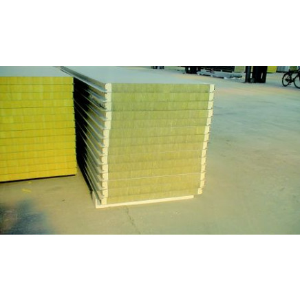 Cheaper/Competitive/Low Price 50mm 0.6mm Steel Thickness Rock Wool Sandwich Panel