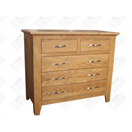 China Mainland Sinoah Solid Oak Wood 2 Over 3 Drawer Chest (CO2010)