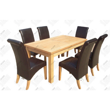 China Solid Oak Wooden Dining Table and Chairs
