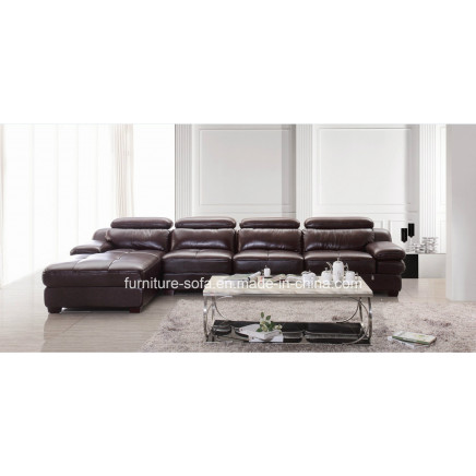 Chinese Furniture Brown Leather Sofa Set (SO21)