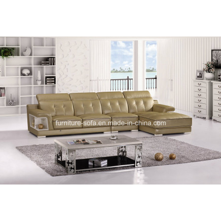 Chinese Furniture Living Room Soft Leather Corner Sofa (B102)