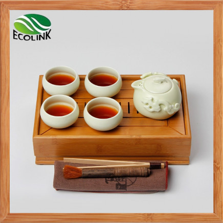 Chinese Traditional Style Bamboo Tea Tray Kung Fu Tea Set