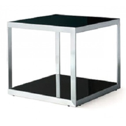 Chrome Steel End Side Coffee Table Stool