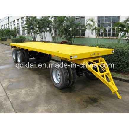 Cimc 3 Axles Flatbed Draw Bar Cargo Trailer