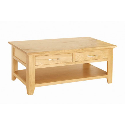 Cofffee Table with Drawer/ Solid Oak Coffee Table/Living Room Furniture