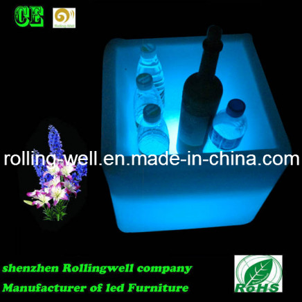 Color Changing LED Ice Bucket, Plastic LED Ice Cooler, LED Cooling Pot Light Ice Bucket