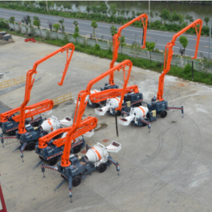 Concrete Mixer Boom Pump in One Concrete Machine