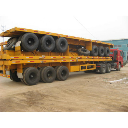 Container Semi-Trailer / 3 Axles Flat Bed Semi-Trailer