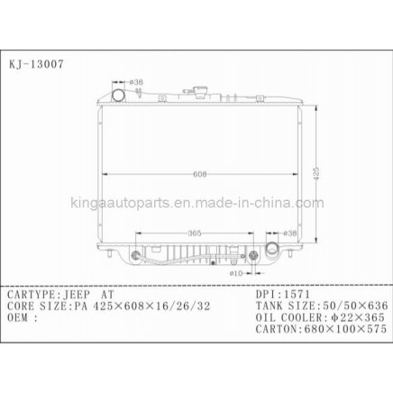 Cooling System Auto Radiator for Jeep at