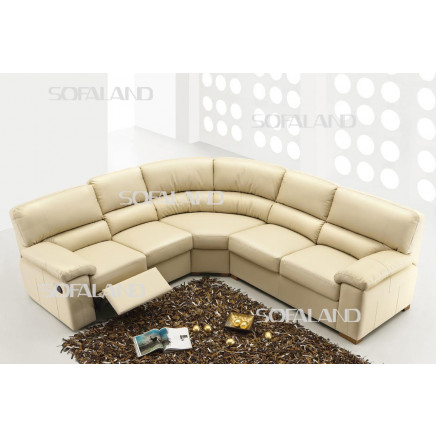 Corner Leather Sofa (613)