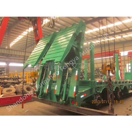 Ctac Brand Hot Selling Tri-Axles Hydraulic Low Bed Semi Railer