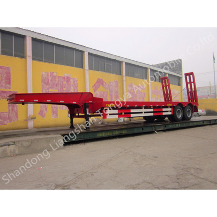 Ctac Brand Two-Axles 30tons Low Bed Semi Trailer with Ladders (CTY042)