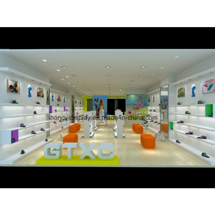 Customized High Grade Shoes and Clothes Display Shelf for Children Shop