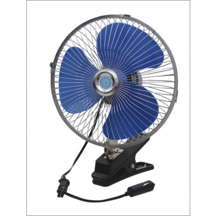 DC12V 9 Inch 60 Strips Metal Car Fan with Clip
