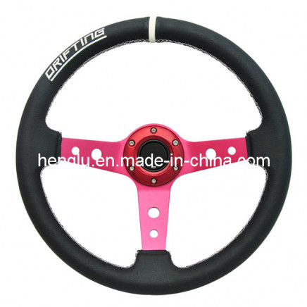 Deep Disk PVC PU Racing Steering Wheel (HL1001680)