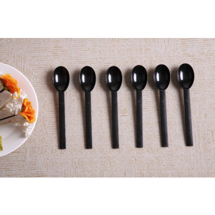 Dinnerware Set Flatware Set Black Spoon