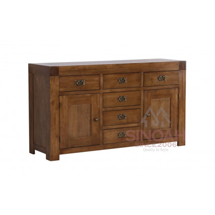 Distressed Solid Oak Wooden Furniture Dining Furniture Cabinet Large Sideboard (RCLSB)