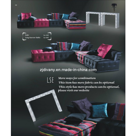 Divany Italian Style Fabric Leather Living Room Furniture