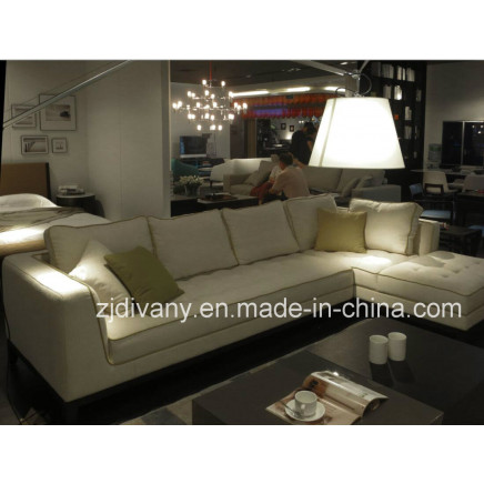 Divany Modern White Fabric Sofa Living Room Sofa (D-68)