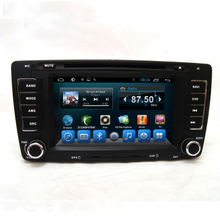 Double DIN Car Stereo with Navigation Sat Nav for Volkswagen Skoda Octavia