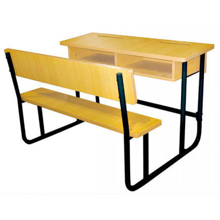 Double School Desk and Chair
