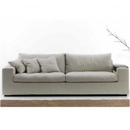 Double Seats Fabric/Cloth Sofa with Arm