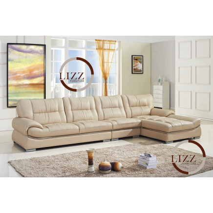 Dragon Mart Dubai L Shape Leather Sofa (L. P. 2807)