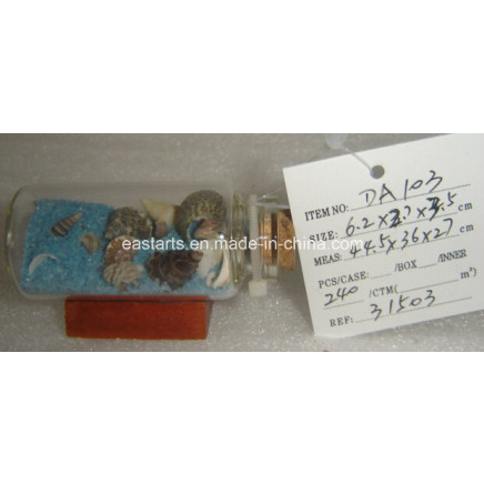 Drift Glass Bottle Wooden Decoration Marine Gifts (DA103)