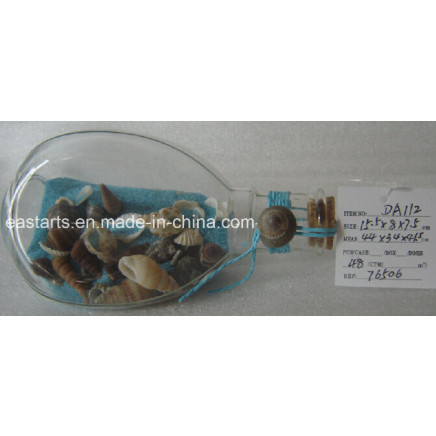 Drift Glass Bottle Wooden Decoration Marine Gifts (DA112)