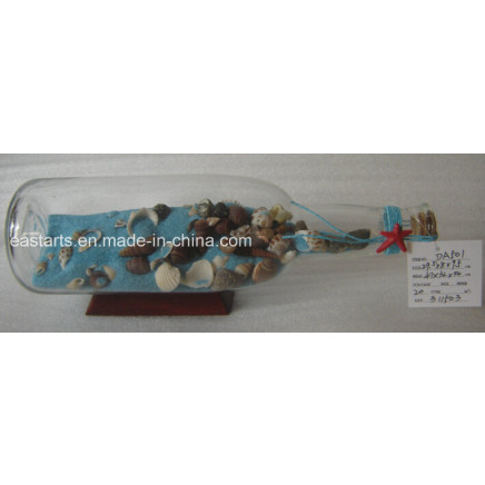 Drift Glass Bottle Wooden Decoration Marine Gifts (DA501)