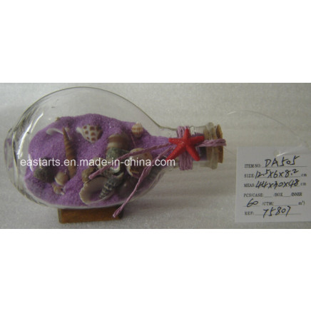 Drift Glass Bottle Wooden Decoration Marine Gifts (DA505)
