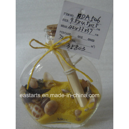 Drift Glass Bottle Wooden Decoration Marine Gifts (DA506)