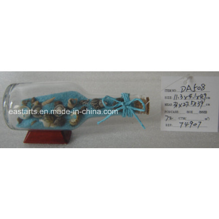 Drift Glass Bottle Wooden Decoration Marine Gifts (DA508)