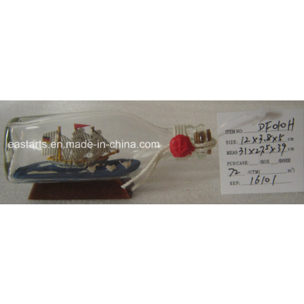 Drift Glass Bottle Wooden Decoration Marine Gifts (DF010H)