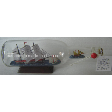 Drift Glass Bottle Wooden Decoration Marine Gifts (DF011B)
