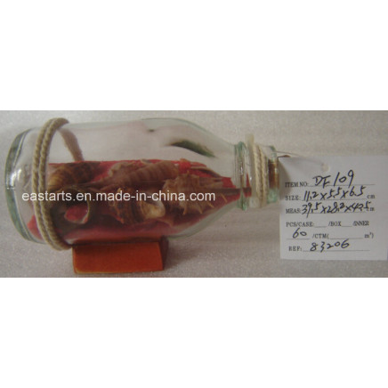 Drift Glass Bottle Wooden Decoration Marine Gifts (DF109)